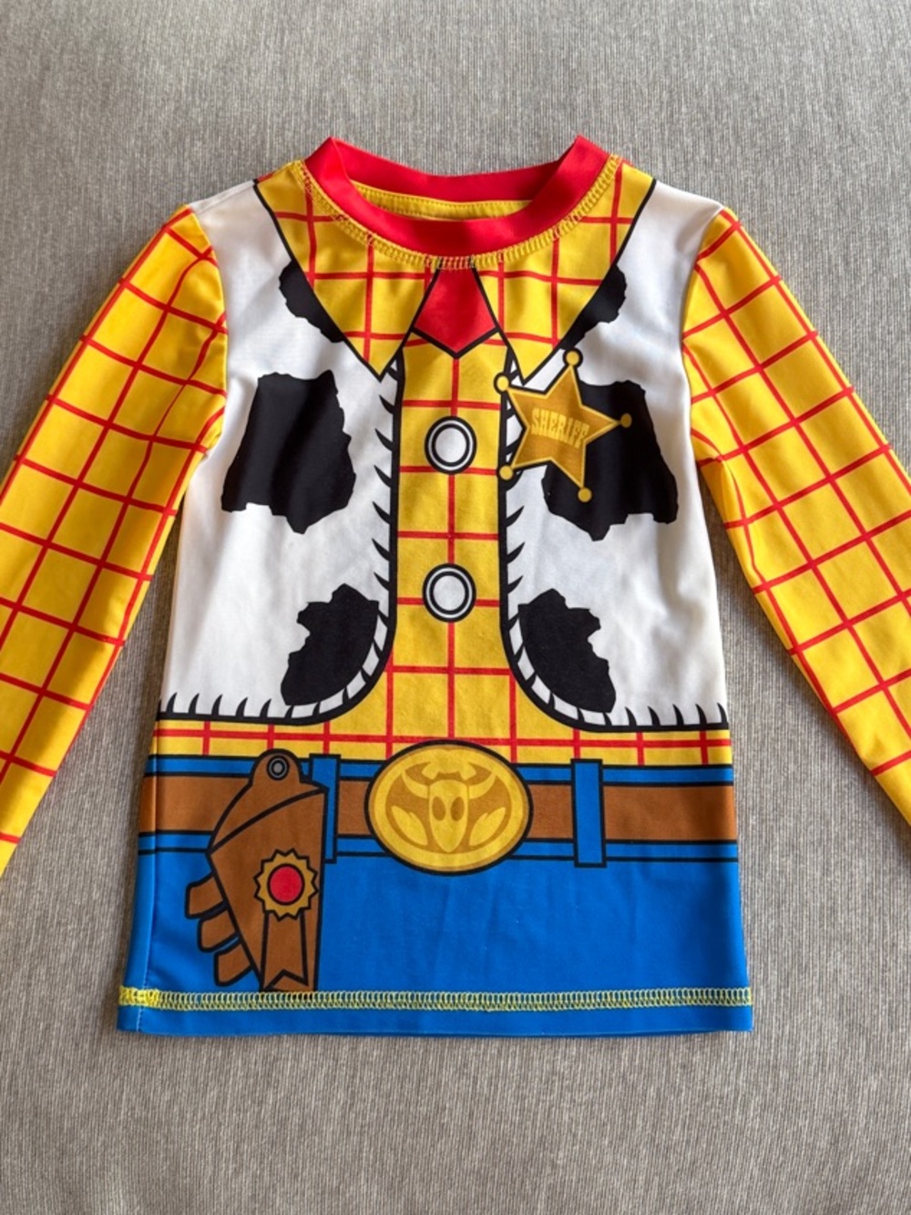 Disney Yellow Red Blue Cowboy Rashguard Long Sleeve
